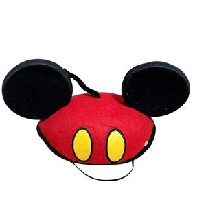 Disney Mickey Mouse Ears Hat Red With Tail Pants Parks Red Black Souvenir